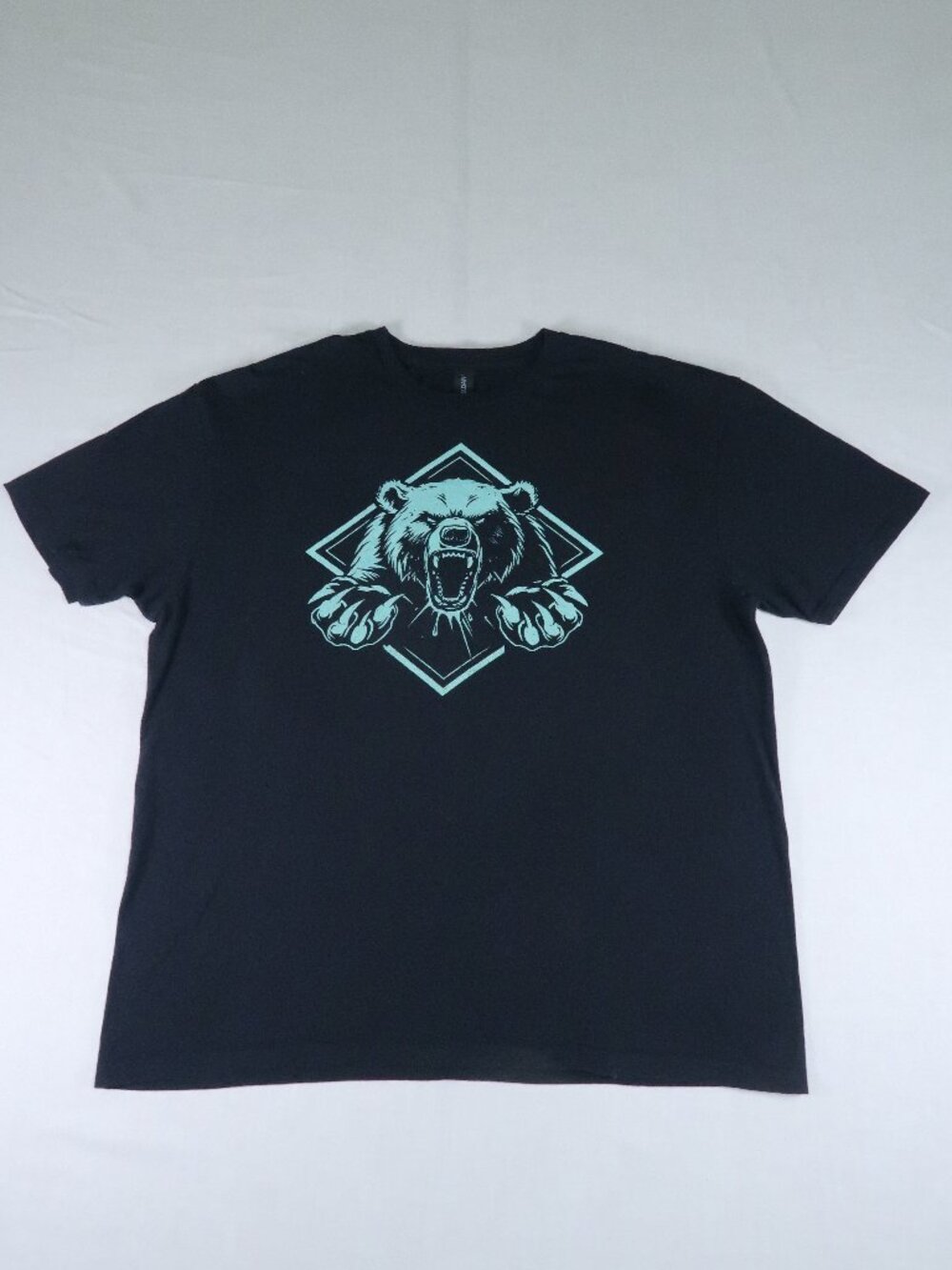Gildan XL Black Grizzly Bear Graphic T Shirt Outdoor Wilderness Nature Tee